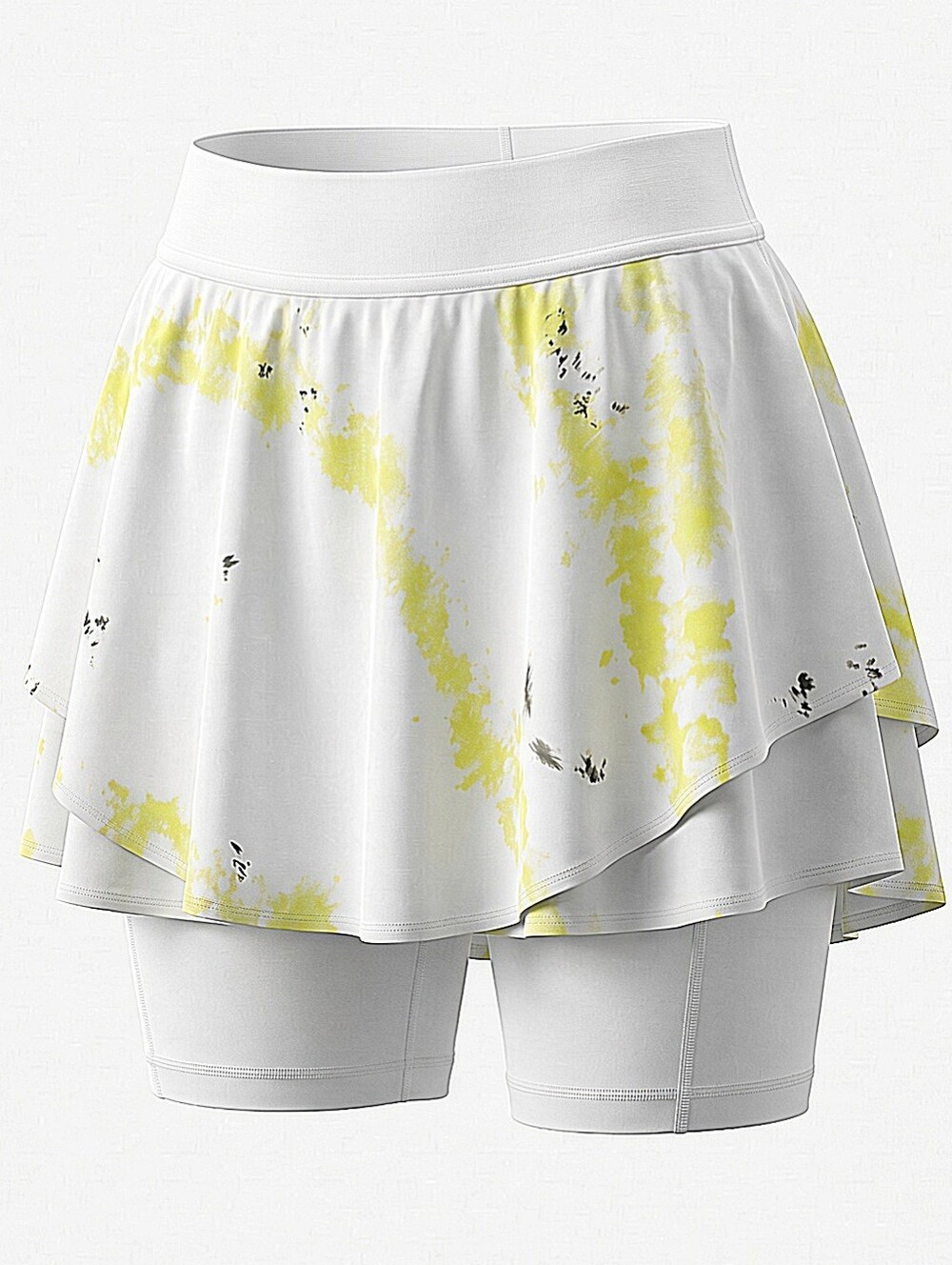 NWT! Lululemon White & Yellow Tie-Dye Circle Skirt with Built-In Shorts